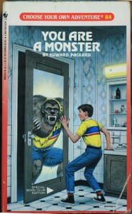 cover to CYOA book "You are a Monster"